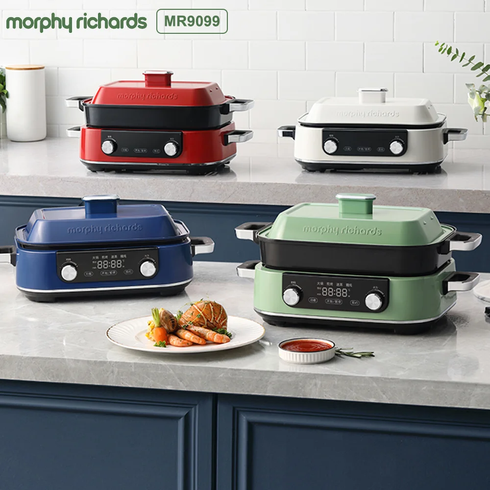 Morphy Richards 5L Multi-function Pot Electric Grill Kitchen Appliances Electric Hot Barbecue Electric Hot Pot，1600W