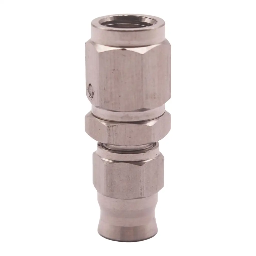 Swivel Hose Fitting Adapter M10x1.0 Straight Stainless Steel Connector for Motorcycle Radiator Oil Fuel Hose
