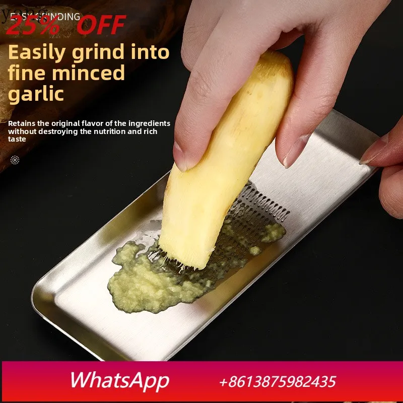 

LH Stainless Steel Grinder Multifunctional Garlic Grinder Yam Mud Ginger Saucer Gadget