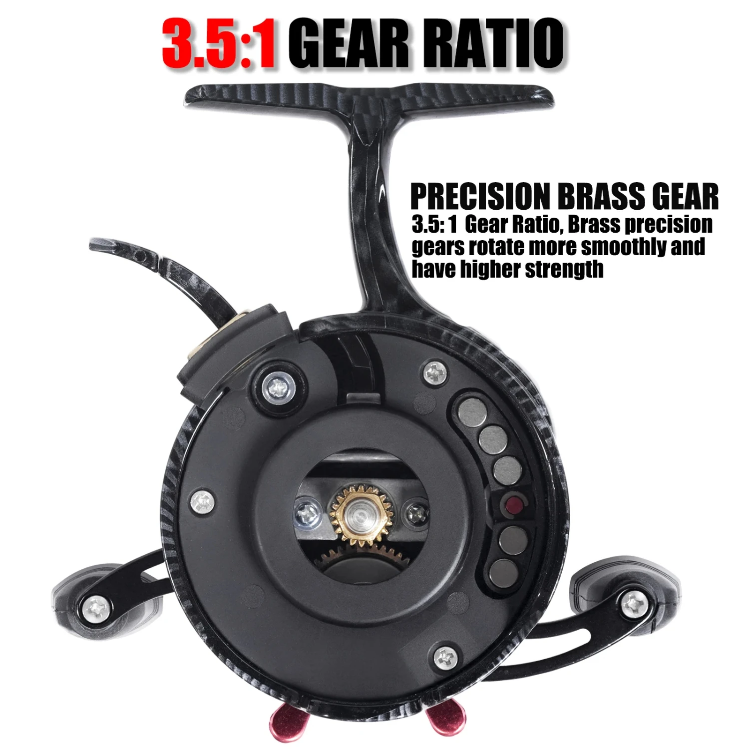 New New Ultra Portable High-foot Ice Fishing Reels with Smooth 8KG Drag, Inline Ice Reel and 3.5:1 Coil Drop System for the Ulti