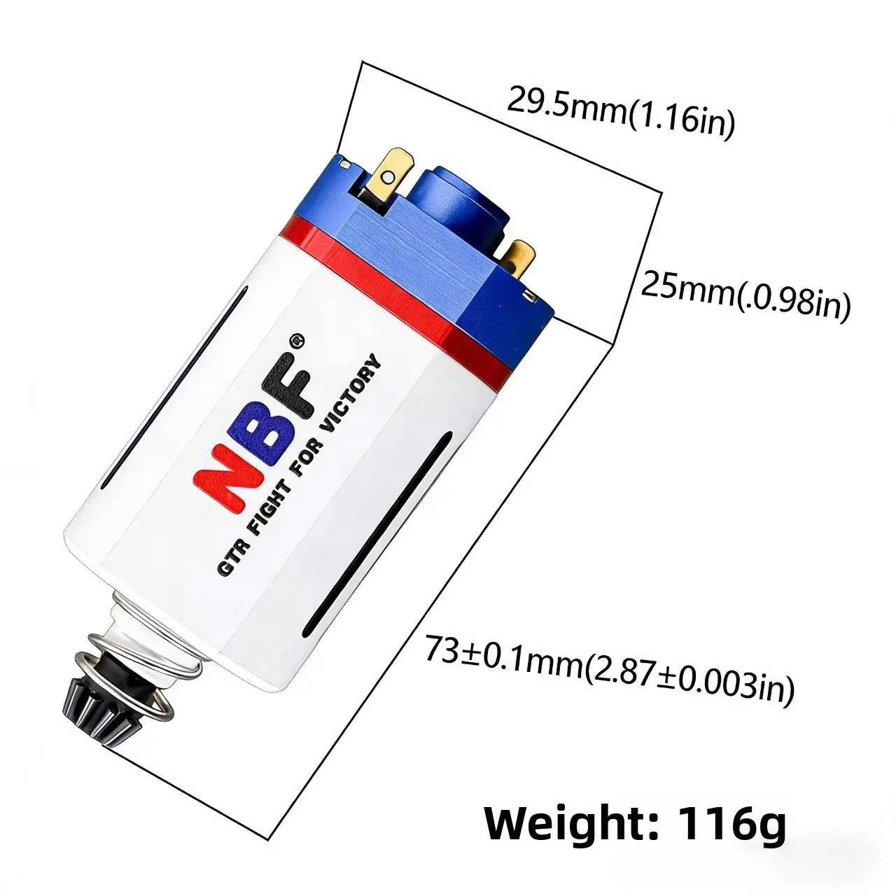 Moteur brushless GTR à arbre court avec verrouillage unidirectionnel, couple élevé, vitesse réglable, réponse rapide, BLDC pour boîte de vitesses V3, pièces de mise à niveau MOSFET