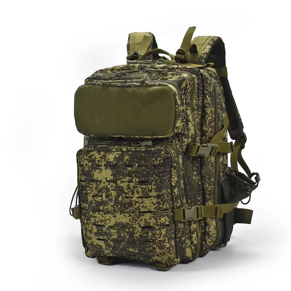 Sac à dos tactique 45L, Laser MOLLE, camouflage russe « Little Green Men » EMR, grand sac à dos tactique de secours d'urgence à 3 poches