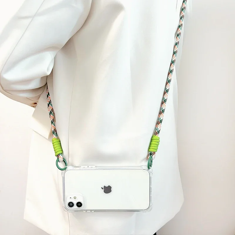 Fashion Lanyard Crossbody Mobile Phone Rope Mobile Phone Case For iphone 17 Air 16 15 14 13 11 12 Pro Max plus Cover