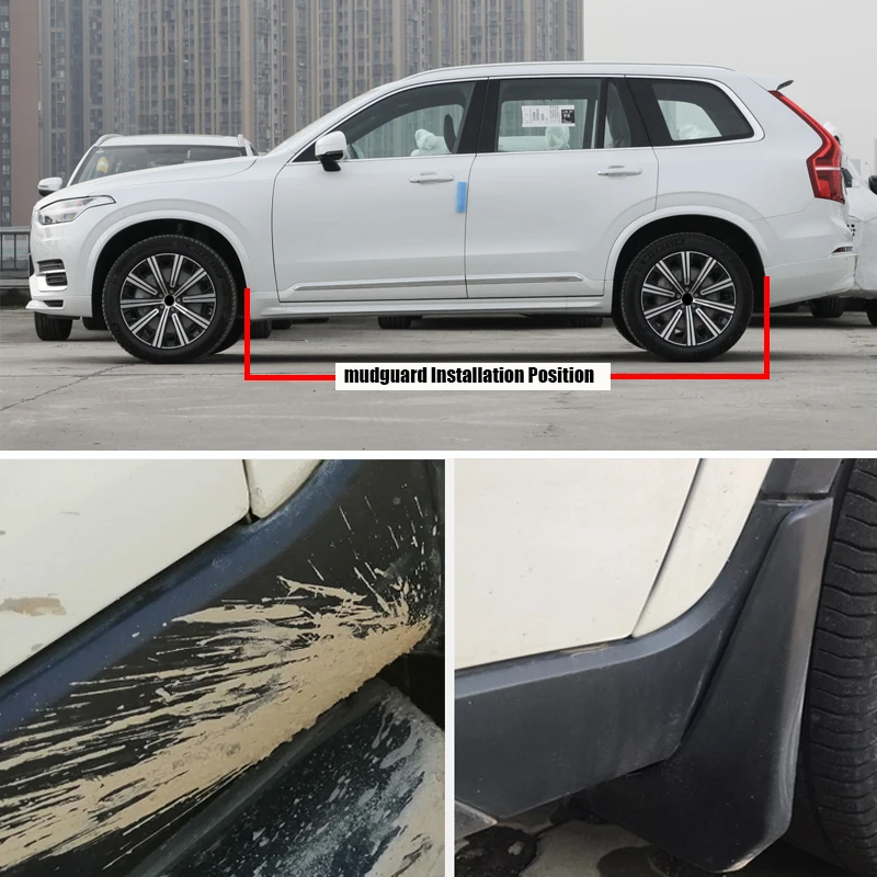 TONLINKER Car Mudguard For Volvo XC90 2019 2020 2021 2022 Mudguards Splash Guards Front Rear Fender Mudflaps Accessories