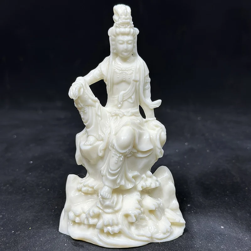 

Buddha Statues of Guanyin Bodhisattva Characters Small Figurine Resin Art Sculpture Home Room Office Feng Shui Ornaments