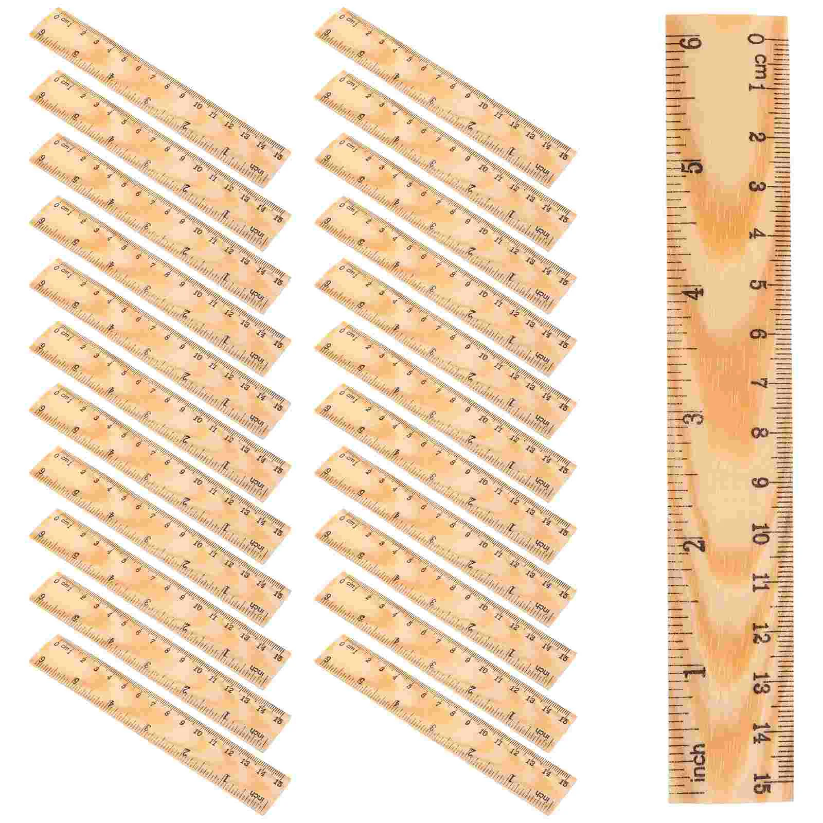 

20 Pcs Household Wooden Ruler Child Collapsible Children Multi-function Kids Rulers