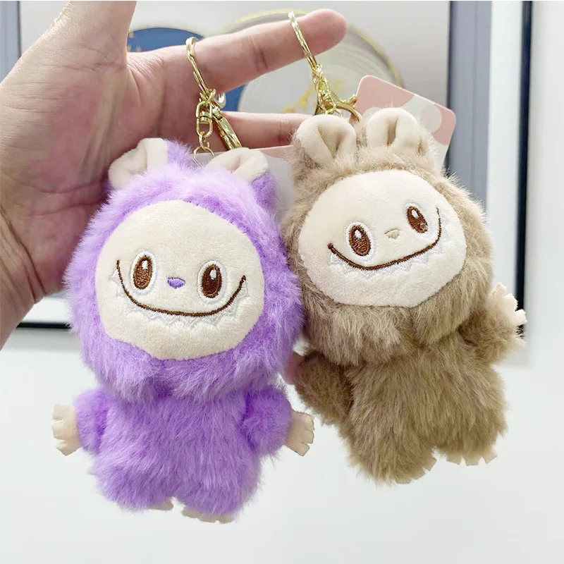 

New Cartoon Labubu Plush Doll Keychain Pendant Kawaii Cartoon Cute Plush Doll Backpack Pendant Gift Toys