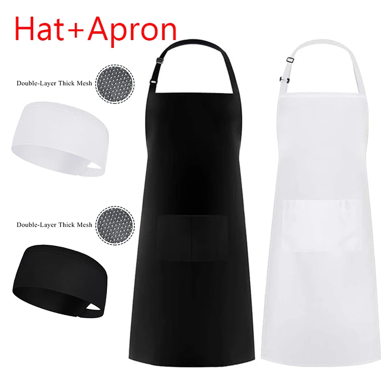

Кухонный костюм для общественного питания, фартук шеф-повара отеля, кепка для приготовления пищи, ресторан, повар, рабочий сарафан, пекарня, кафе, официант/официантка, рабочая униформа