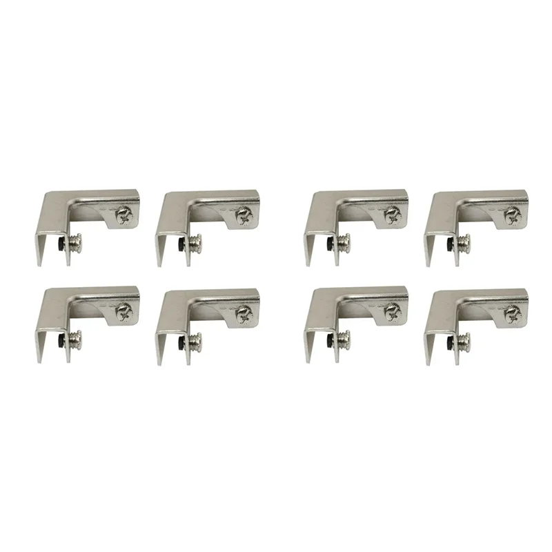 

AA76-8 шт. L-образный крепежный зажим для стекла, 2-сторонние стеклянные соединители для мебельной фурнитуры 6-10 мм, стеклянные аксессуары