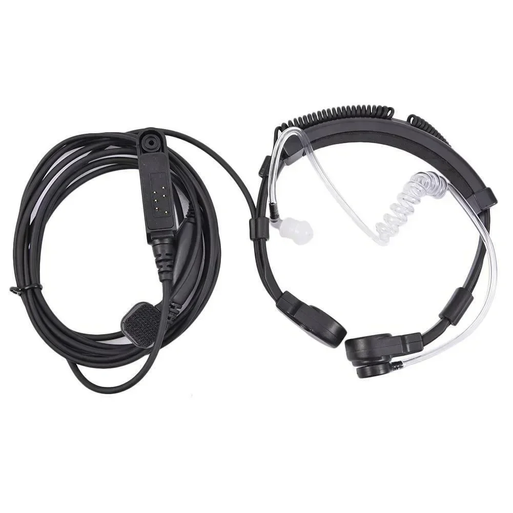 Untuk Baofeng UV-9R Plus BF-9700 BF-A58 tenggorokan teleskopik MIK Headset Earpiece untuk UV-XR UV9R GT-3WP Walkie Talkie