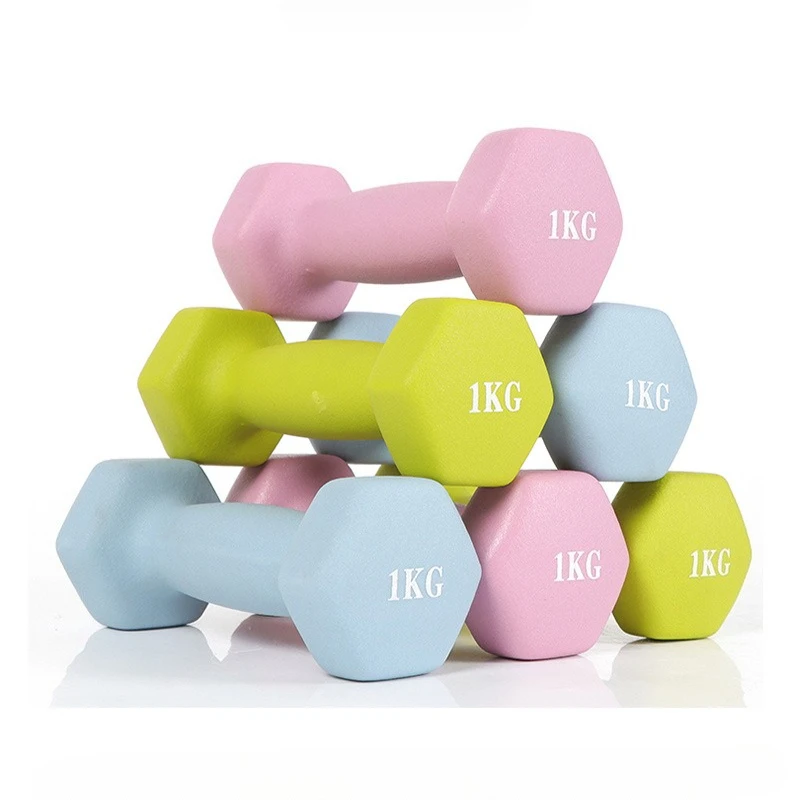 

Colorful Hex Dumbbell Set 3kg/4kg Pair Rubber-Coated Cast Iron with Non-Slip Design Ideal for Home Gyms and Fitness Studios