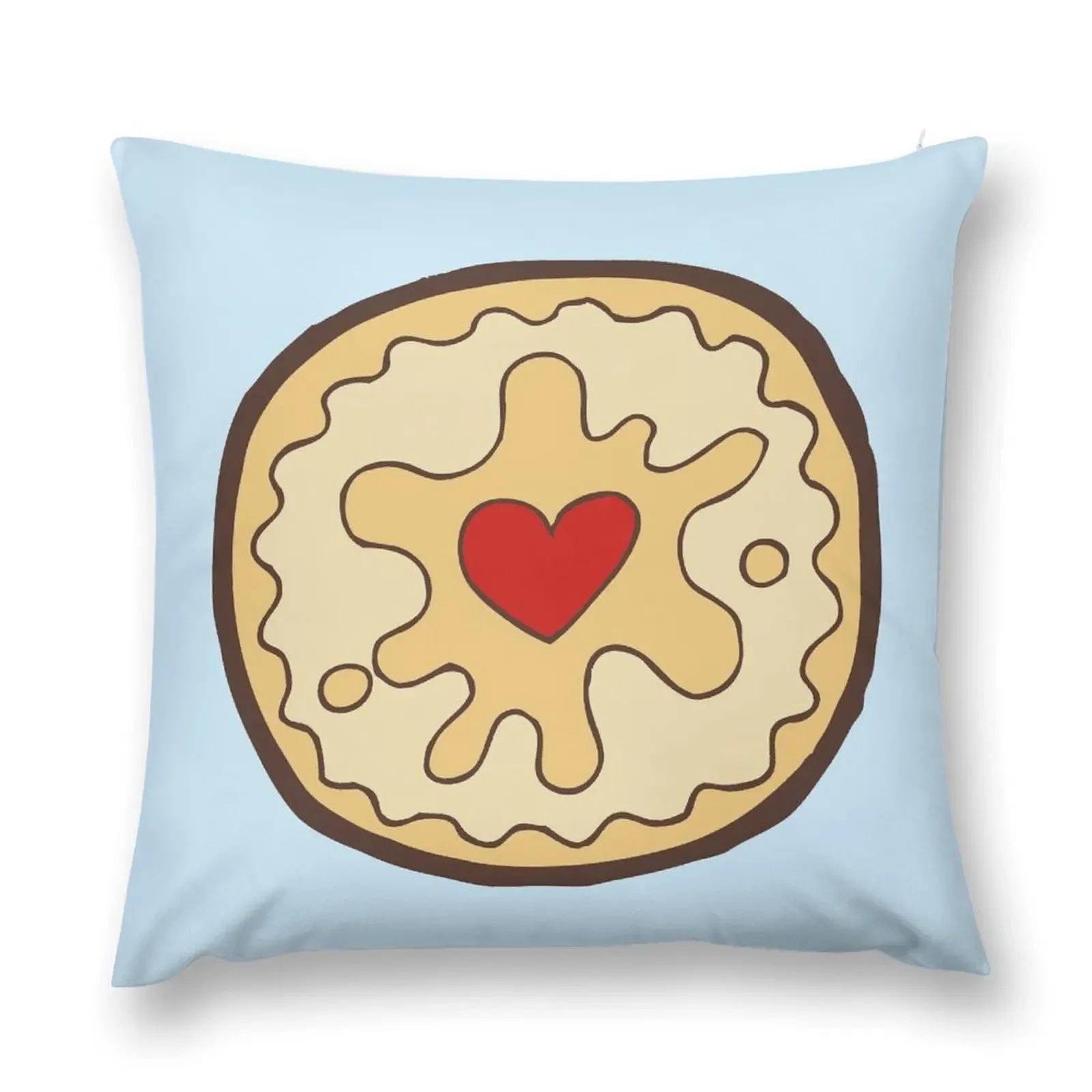 Jammy Dodger British Biscuit Throw Pillow bed pillows home decor items pillow