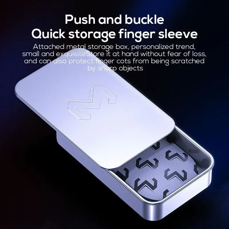 MEMO FS02 الهاتف المحمول PUBG لعبة قفازات إصبع كم Sweatproof تنفس أطراف الأصابع المضادة للانزلاق رقيقة جدا غطاء من الألياف الفضية
