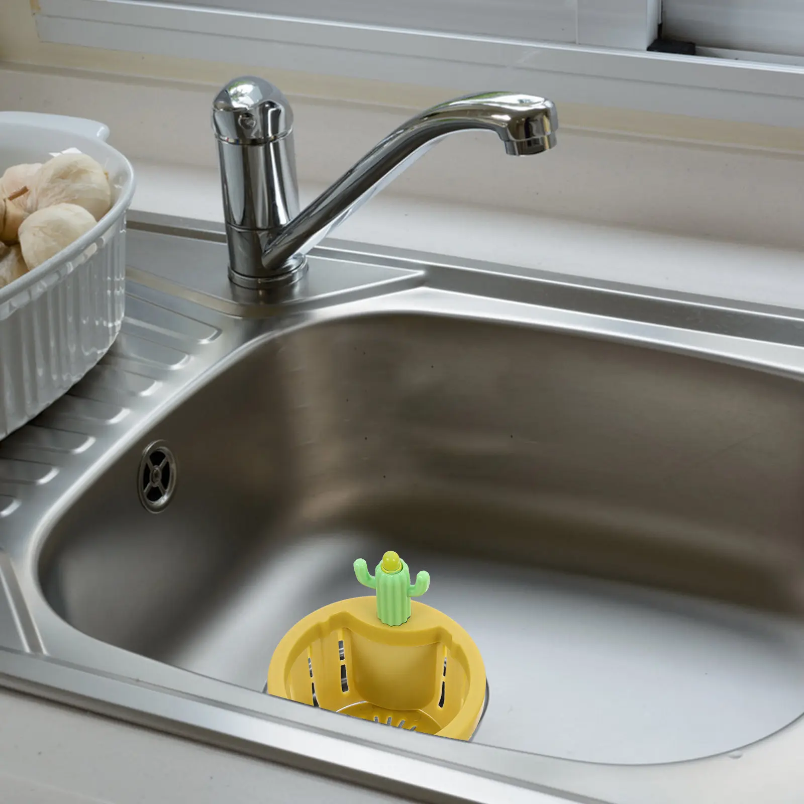 2Pcs Kitchen Sink Strainer Stopper Sink Drain Basket Filter PP Construction Efficient Filtration Food Hair Catcher Quick Clean
