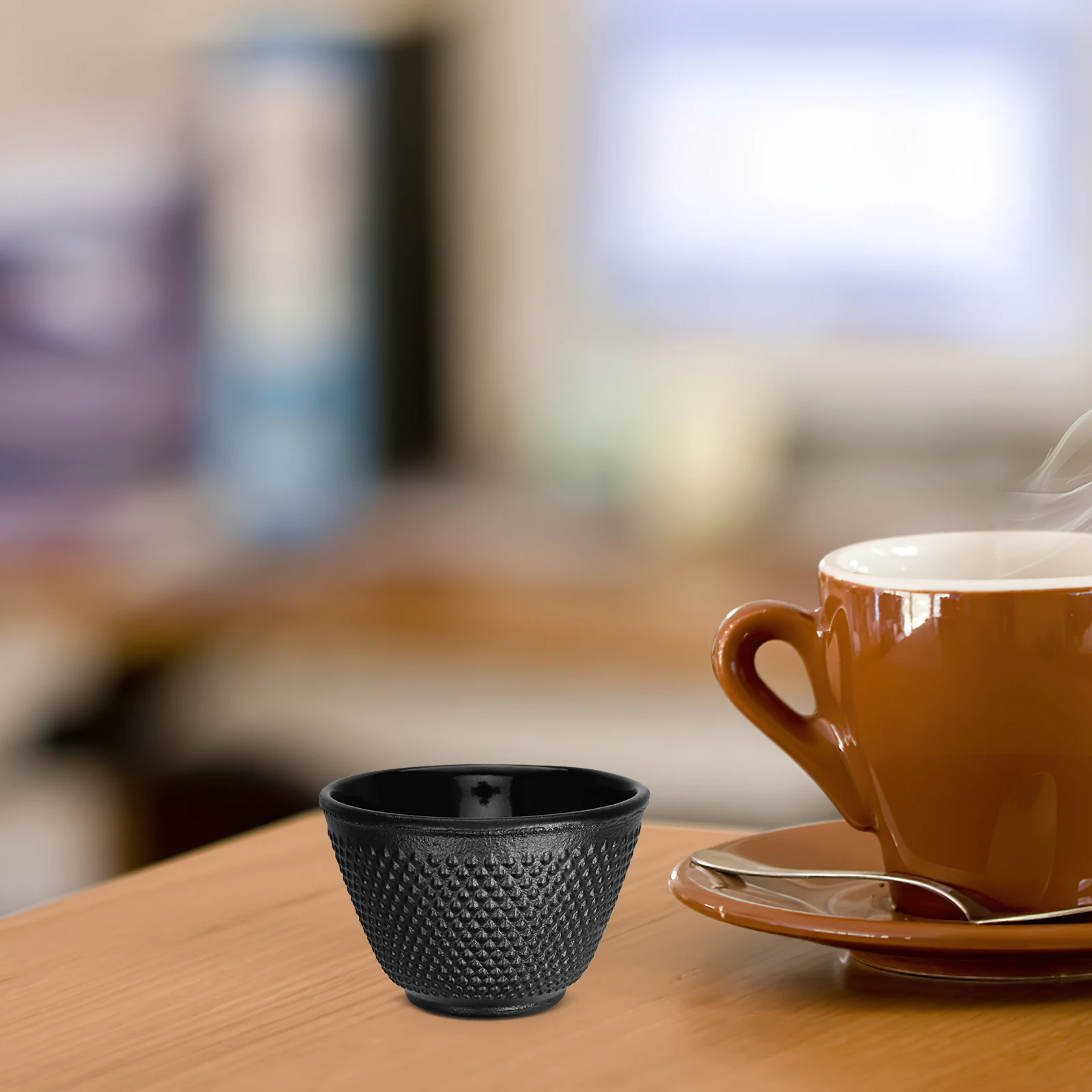 

2Pcs Cast Tea Cup Japanese Teacup Coffee Mug Japanese Tea Cups Glass Sturdy Kung Fu Drinkware Kitchen Bar Accessories