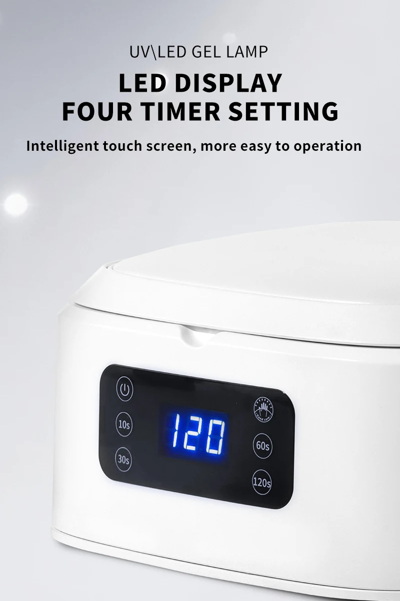 48 واط شاشة ديجيتال الأشعة فوق البنفسجية LED مسمار مصباح مع مسند الذراع المحمولة مساحة كبيرة مساحة مسمار مجفف المهنية مصباح الأشعة فوق البنفسجية لعلاج طلاء الجل