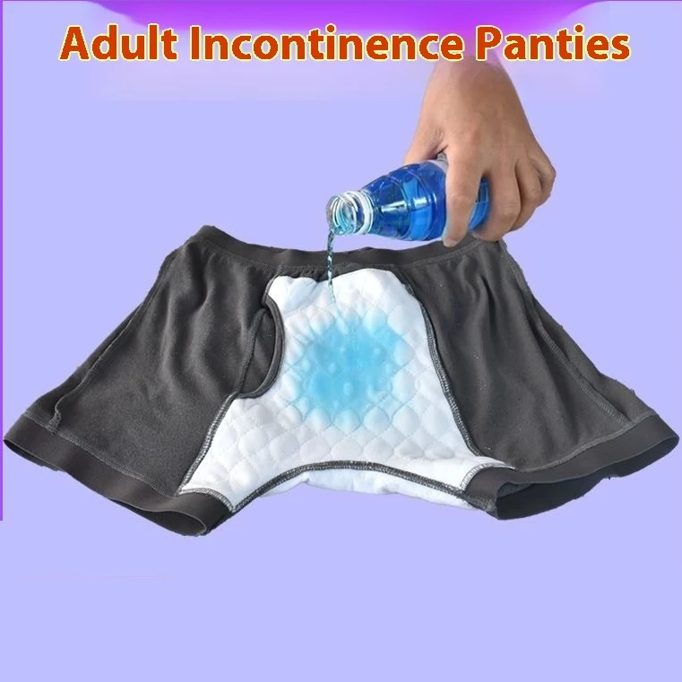 Washable Diapers Underwear Elderly Men Waterproof Panties Bed Paralysis, Incontinence Leak-proof Boxers Trousers Patient Clothes