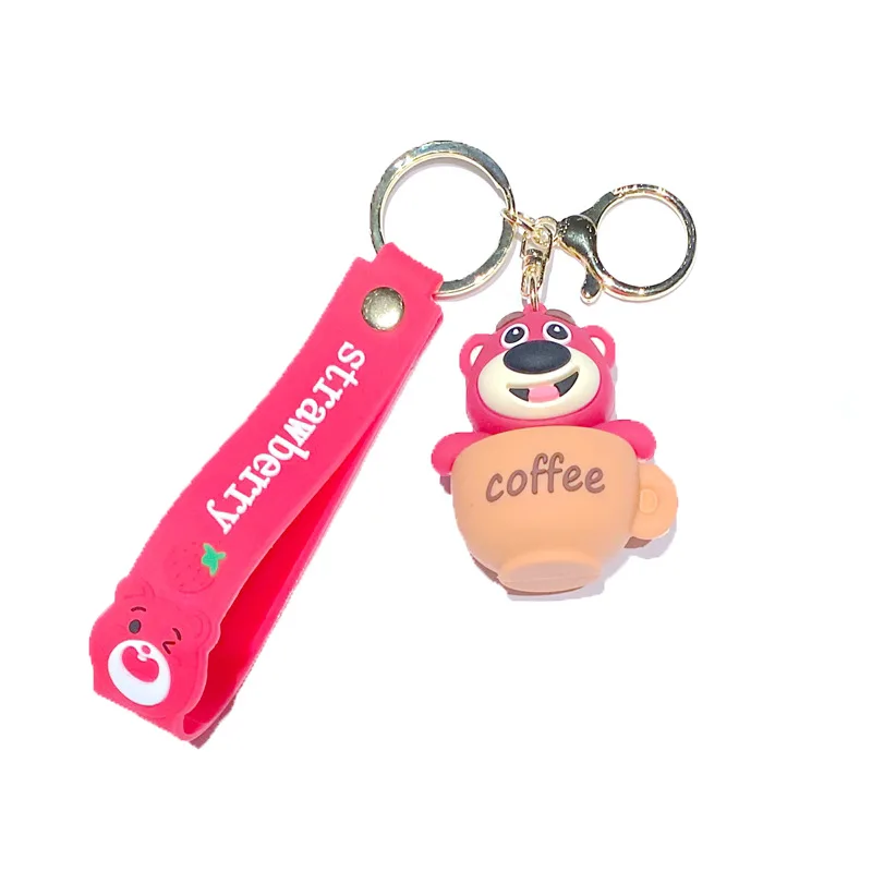 Personaggio dei cartoni animati S Lotso portachiavi bambola in Silicone Cute Car portachiavi ciondolo ragazza cuore borsa accessori gioielli regalo