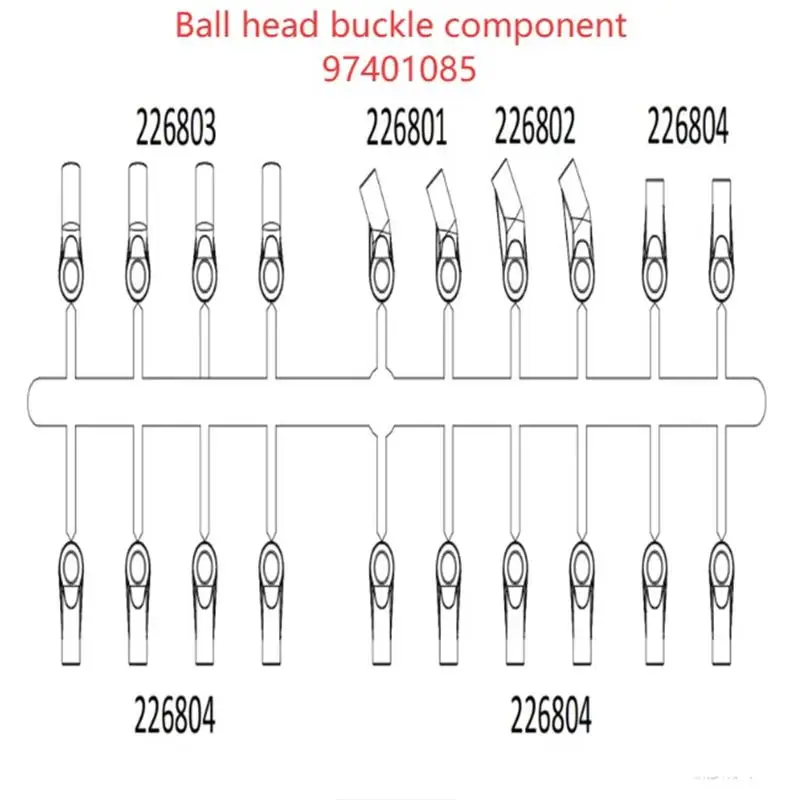 CROSSRC EMOX RC Car Spare Parts Ball Head Buckle Component 97401085 / Door Side Deceleration Gear 97401081