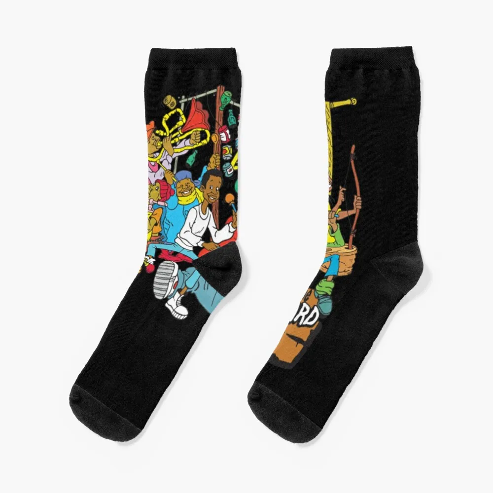 Albert gordo & o junkyard gangsocks meias de ciclismo masculino