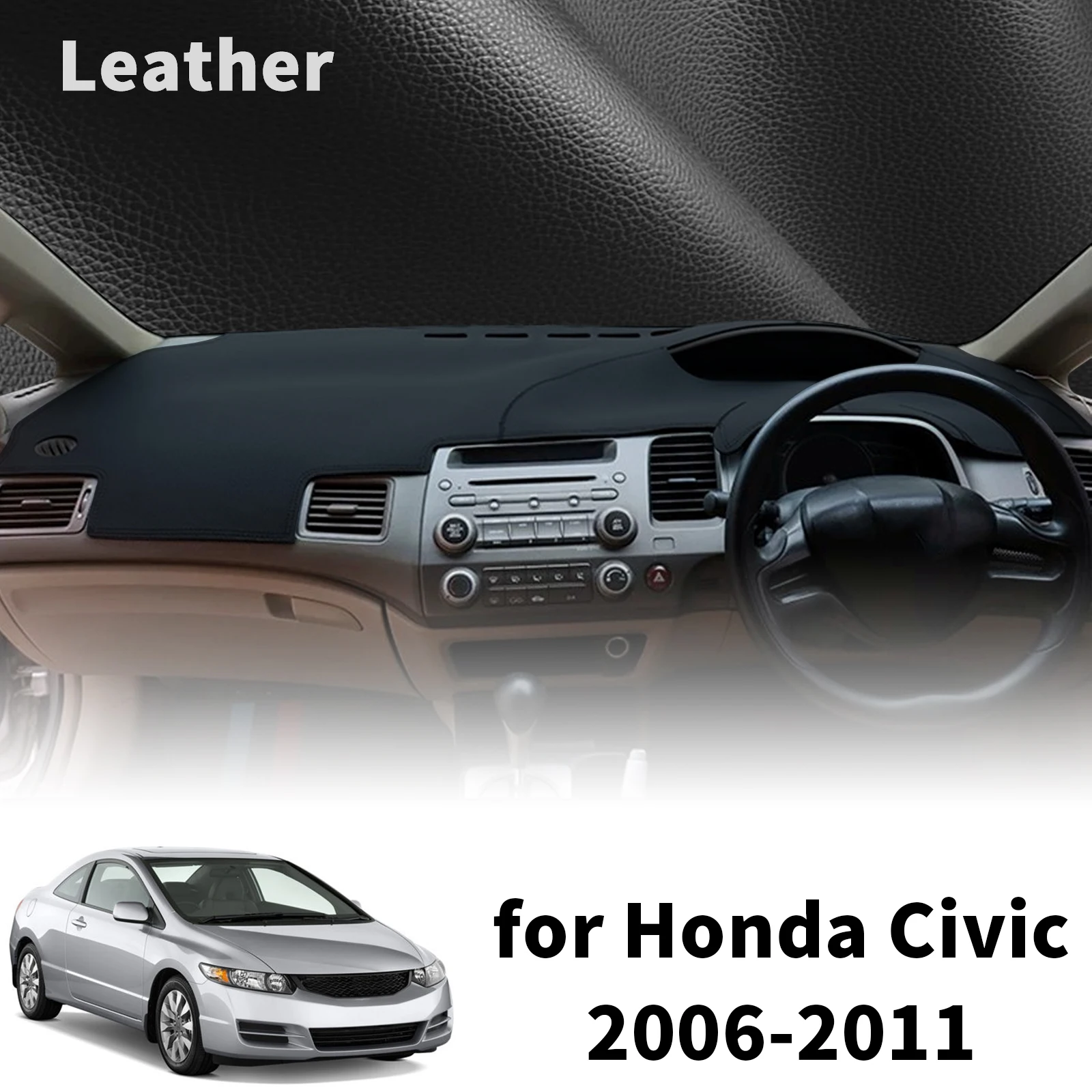 

for Honda Civic 2006 2007 2008 2009-2011 8th ​​Car Dashmat Dashboard Cover Pad DashMat Sunshade Protective Carpet Accessories