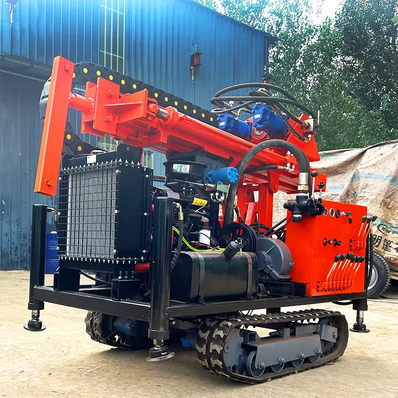 Hydraulic Rotary Borehole Drill Machines Core Motor Bearing Diesel Engine Water Well Drilling Rig 100m 150m 200m for Sale