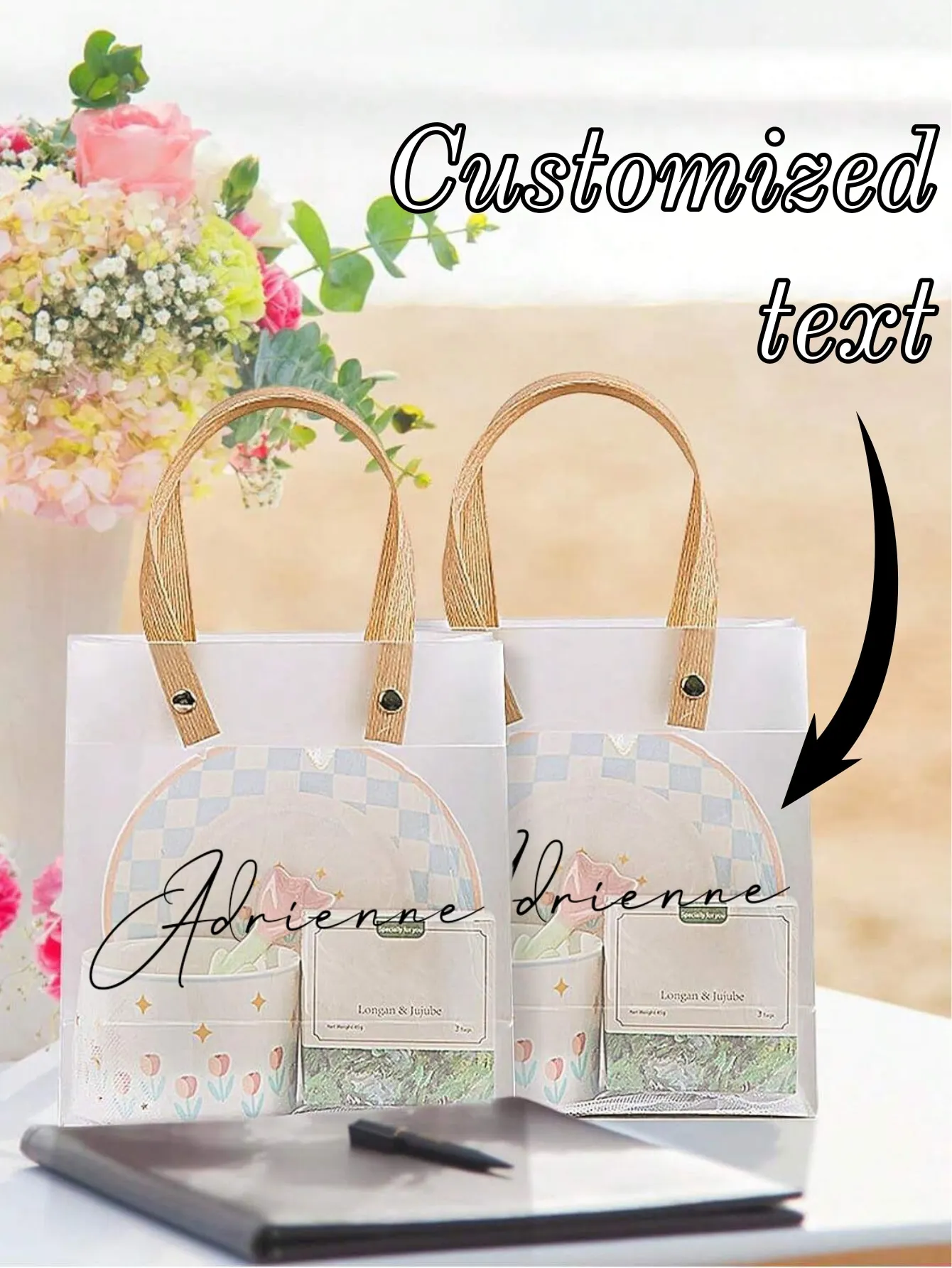 1pc custom proposal gift bag with handle bridesmaid groomsmen bachelor party custom gift valentine birthday custom gift bag