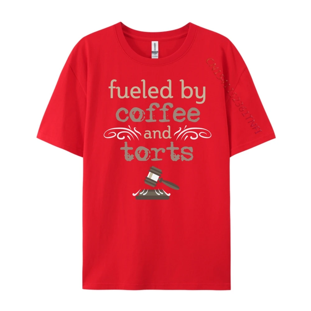 

Fueled By Coffee And Torts Graphic T Shirts 100% Cotton New Year Vegan New T Shirt Mens T Shirt Illustration