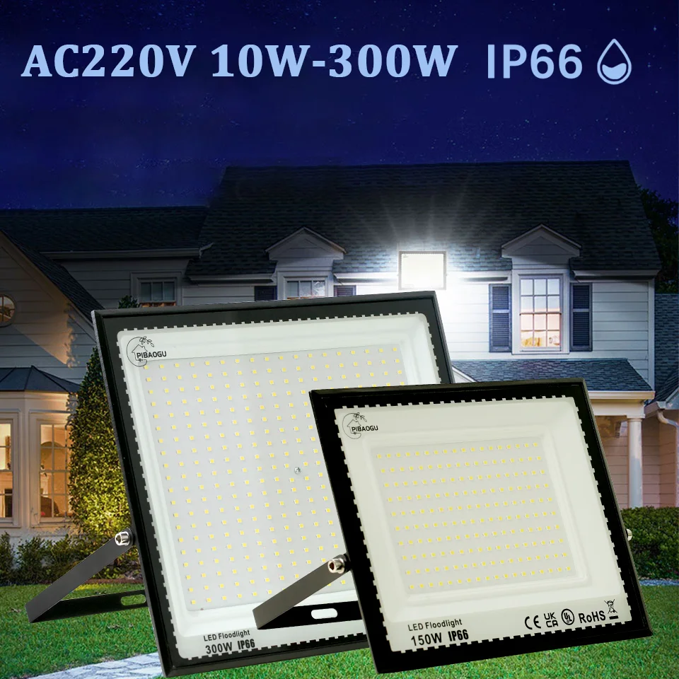 

LED FloodLight With Plug Outdoor AC110V 10W 20W 30W 50W 100W Reflector Spotlight Street Light Wall Lamps Garden Lighting Focus