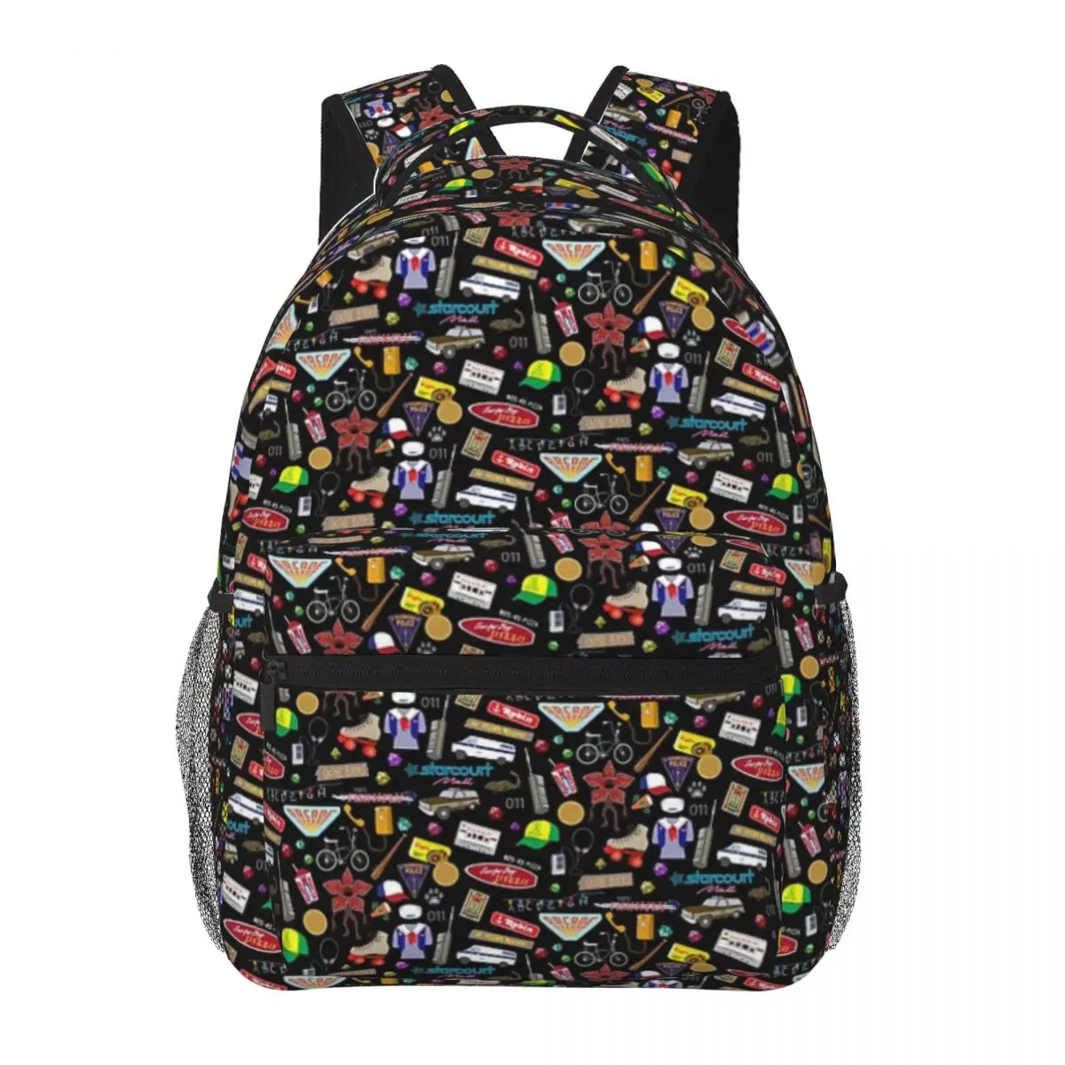 Stranger Things Pattern School Bag, mochila leve impressão, elegante, novo