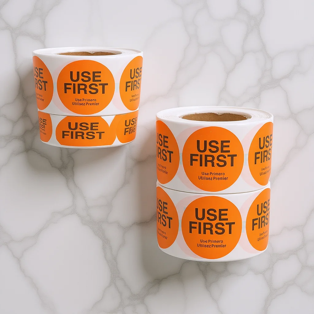 

4 Rolls Use First Stickers Food Storage Labels Adhesive Kitchen Organizer Inventory Control Tags For Restaurant Home Service