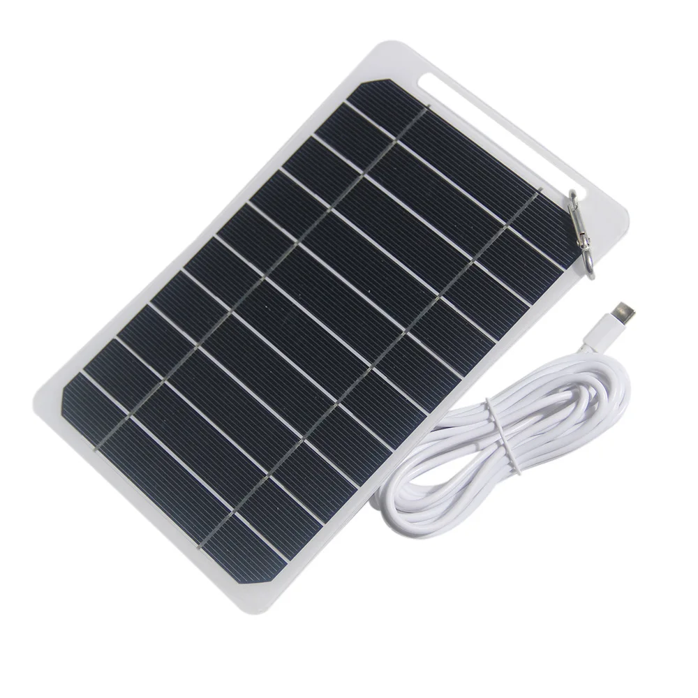 Mini Solar Panel 5Watt 5V Type-C Output Small Size Flexible Solar Panel Charger For Outdoor Security CCTV Camera Mobile Phone