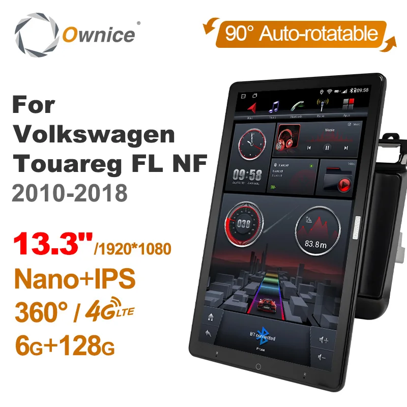 

Android 12.0 Ownice Car Radio Auto for Volkswagen Touareg FL NF 2010-2018 13.3" No DVD support USB Tesla Style Nano 1920*1080