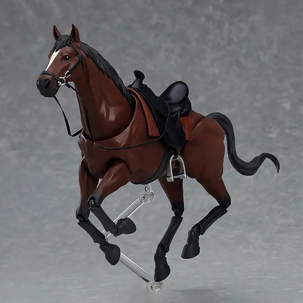 Horse Desktop Ornament Pvc Horse Figure with Movable Joints Simulation Miniature Horse Model Collectible Toy Decoration Ornament