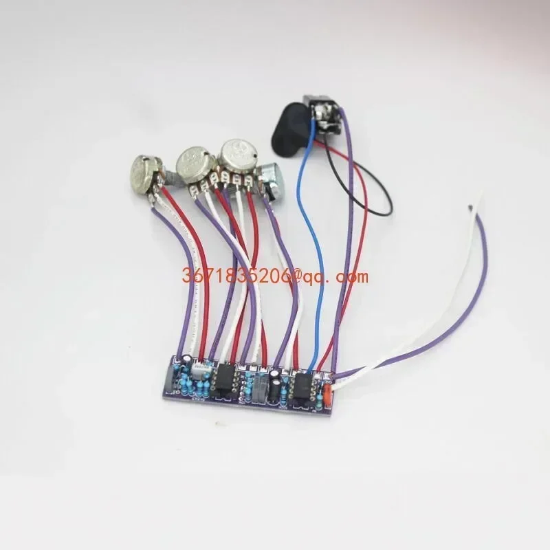 DIY bass guitar modification upgrade built-in three-stage front circuit analysis RB400