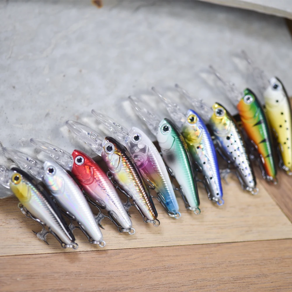 1 ชิ้นลอย Minnow 40 มิลลิเมตร 3 กรัมปลั๊ก Hard เหยื่อตกปลาเหยื่อสูงความถี่ Swing Wobblers Crankbait ปลาคาร์พ Perch Fishing Tackle