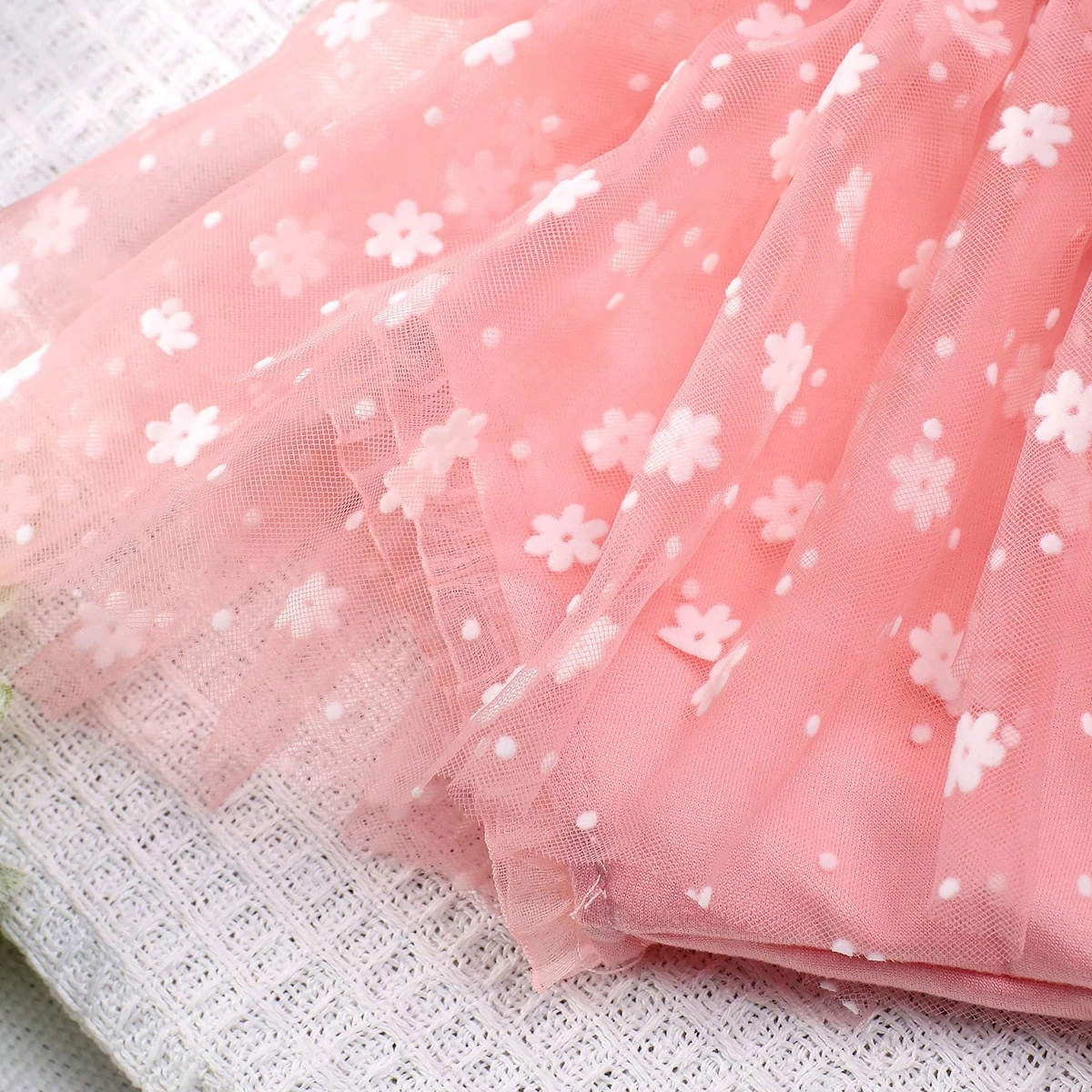 Ylsteed Pink Snow Print Newborn Photography Outfits Girl Infant Mesh Lace Romper with Bow Headband Newborn Photo Shoot Props