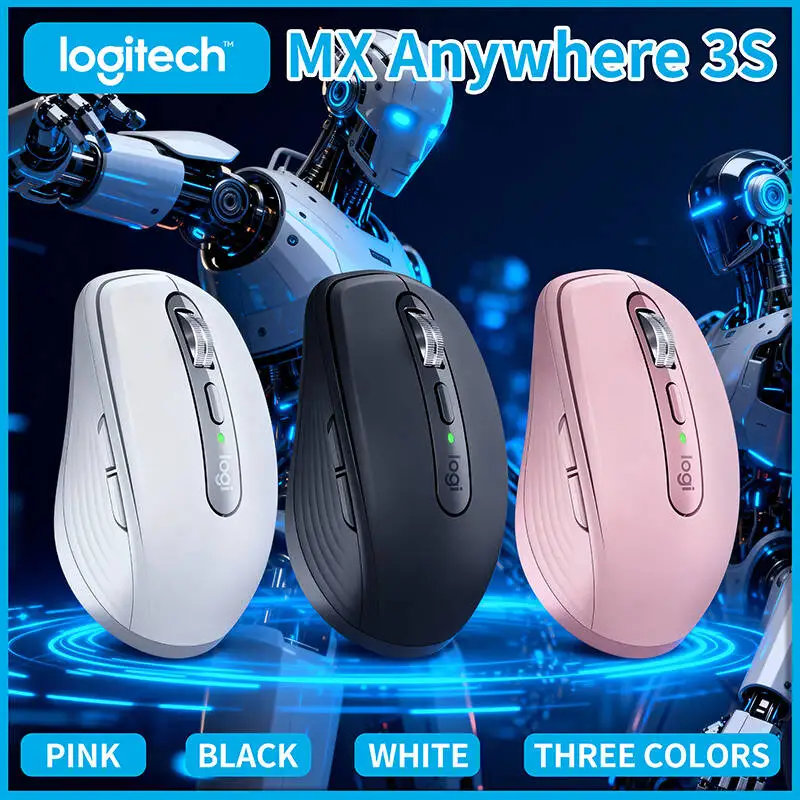 

Logitech MX Anywhere 3S for Work & Travel, Anti slip,Compact, Silent Clicks, Tracks on Glass, Multi-Device, Comfortable Touch