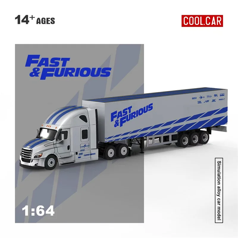 

[PreSale] CoolCar 1:64 Freightliner w/Container Fast Furious Truck Diecast Model Car