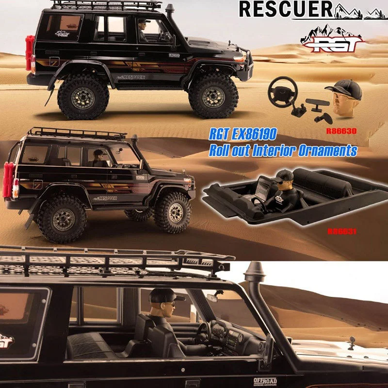 NEW Rgt Ex86190 1/10 4wd Simulation Climbing Vehicle Lc76 Four-wheel Drive Remote Control Vehicle Electric Off-road Vehicle Toy