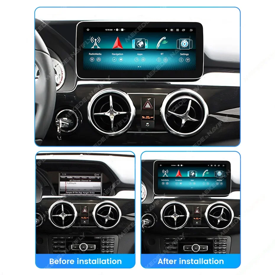 NEW Android 14 For Mercedes Benz GLK X204 GLK350 GLK300 2008-2015 Car Radio GPS Navigation Wireless Carplay autoradio Multimedia