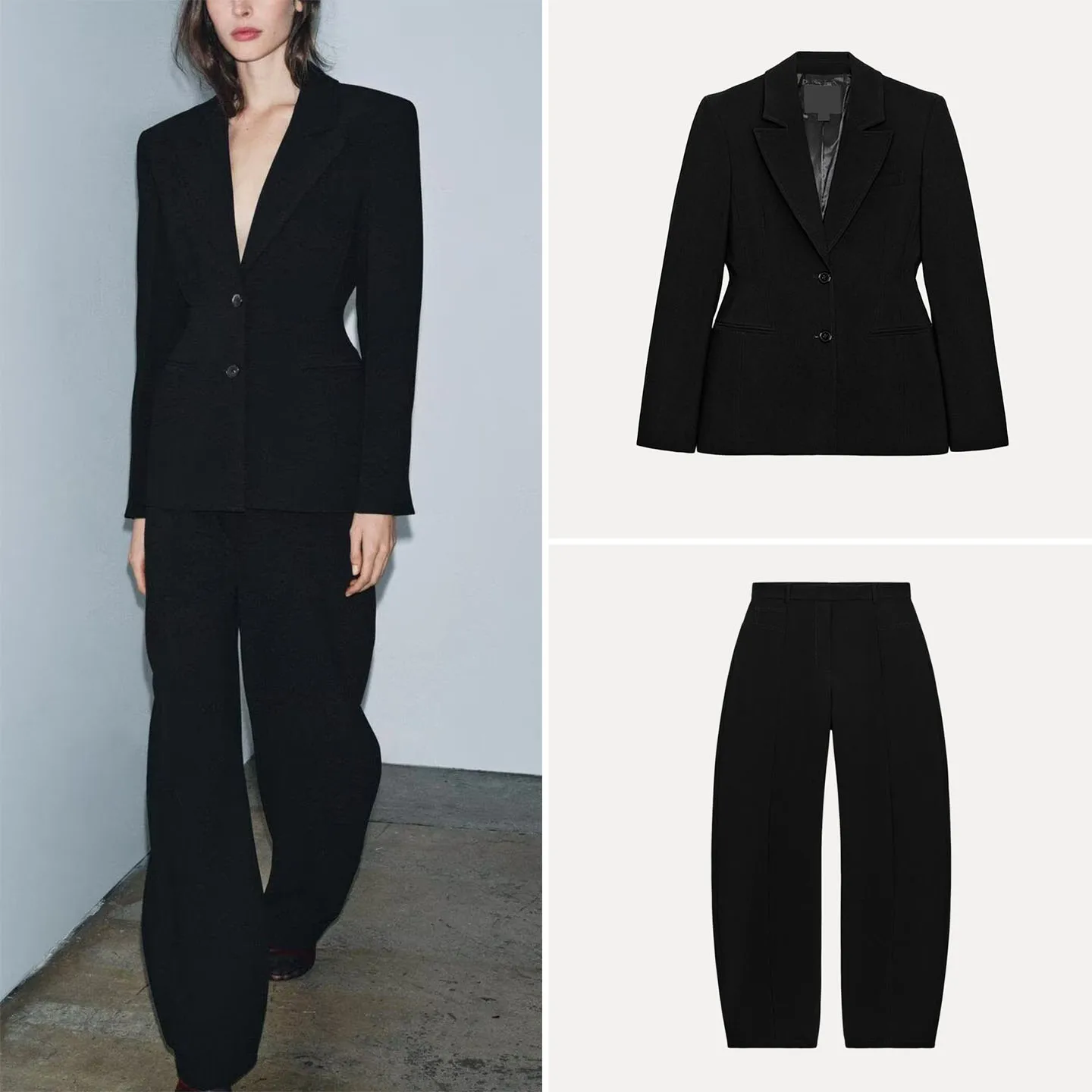 Women's Suit Jaet High Waist Pants Faion Set Autumn 2025 High Waist Long Pants Tee Piece Set Z Brand