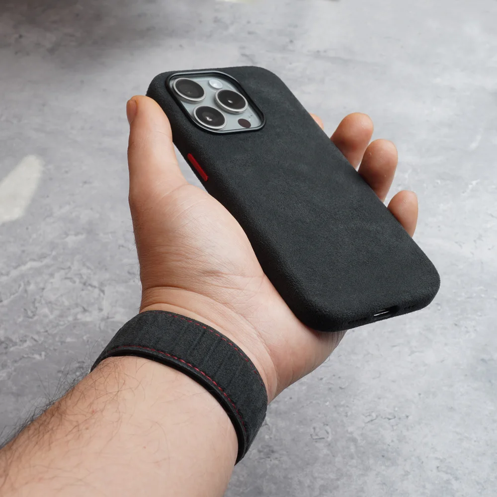 Full for Alcantara Case for iPhone 18 17 16 Pro Max 15 Compatible with MagSafe Luxury Suede Leather Supercar Phone Cases