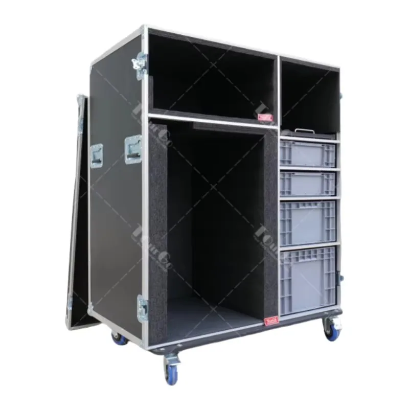 Custom Black Multi-use Refrigerator Microwave & Coffee Machine Case Large Storage Space With 4 Containers