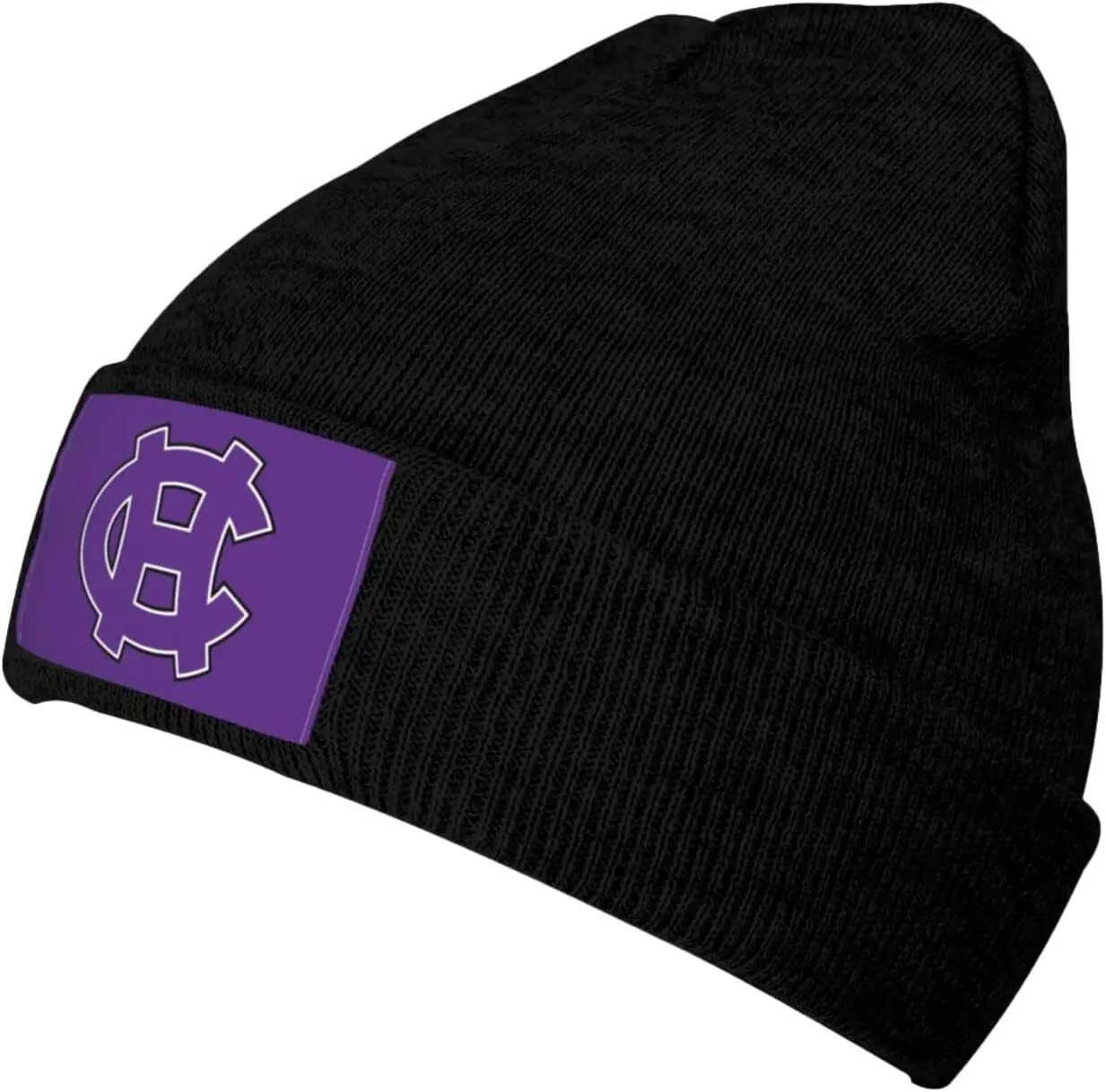 College A of The Holy Cross Logo Knit Winter Hat,Men's Knit Cuffed Beanie Cap Hat One Size Fit Most