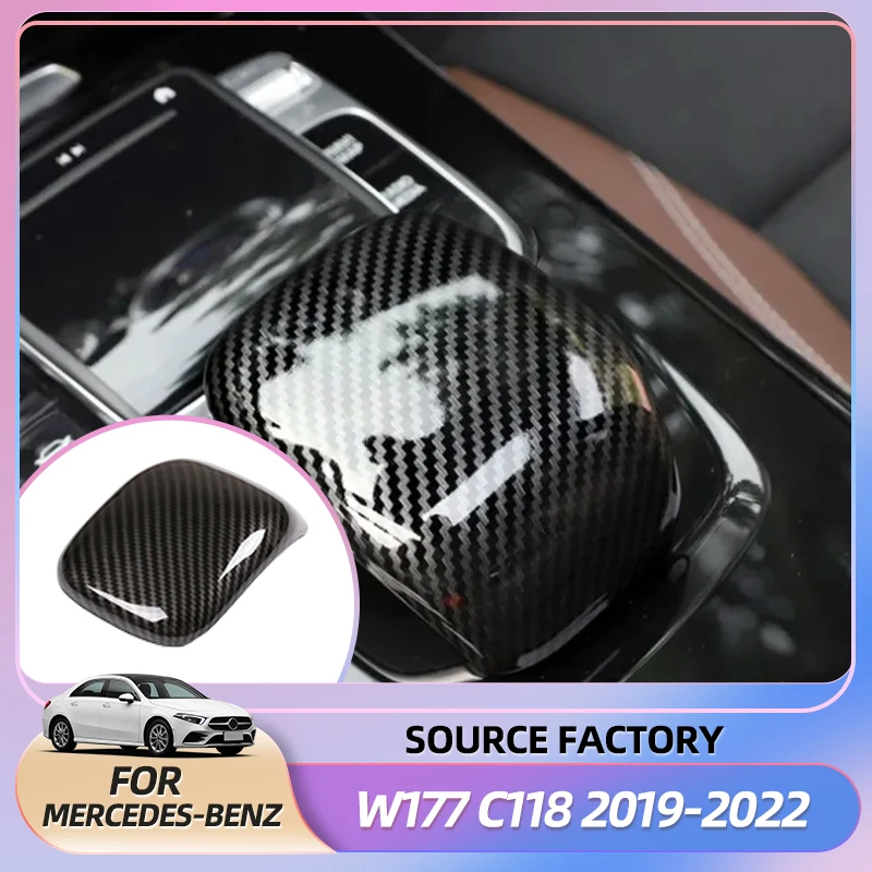 

Эмблемы ABS, центральный подлокотник автомобиля, переключатель, накладка, наклейка для Mercedes-Benz A CLA Class W177 C118 2019-22 Auto Int