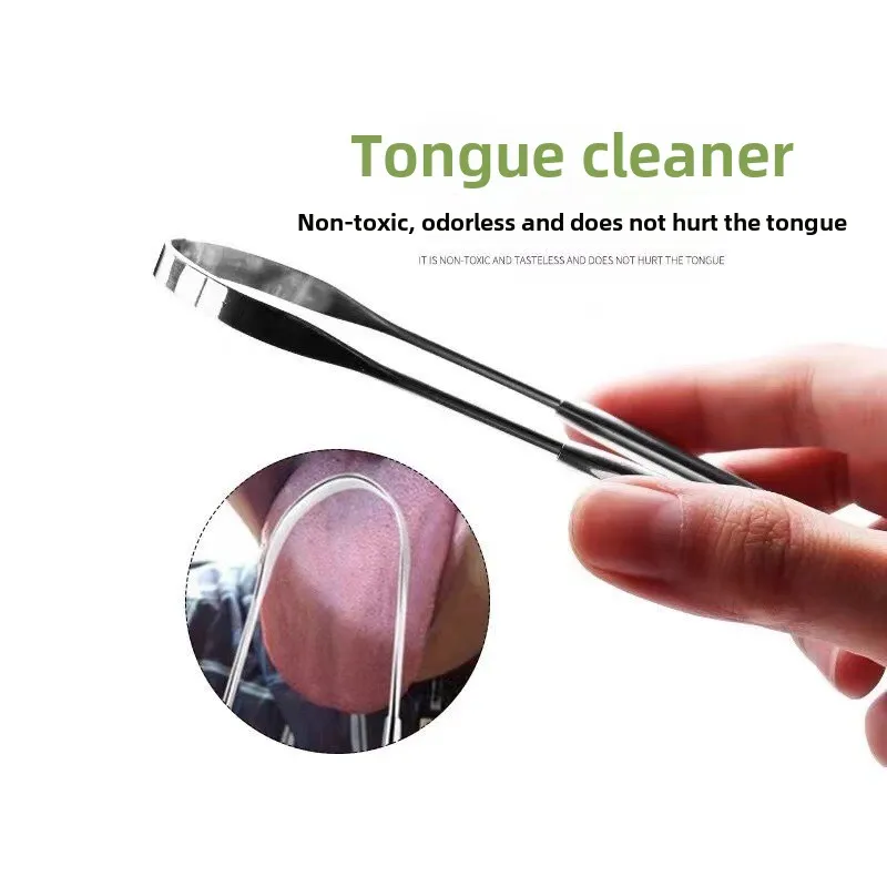 1 قطعة الفولاذ المقاوم للصدأ U-شكل اللسان مكشطة طلاء اللسان الأنظف التنفس الطازجة الفم لإزالة رائحة الفم الكريهة فرشاة اللسان لوحة