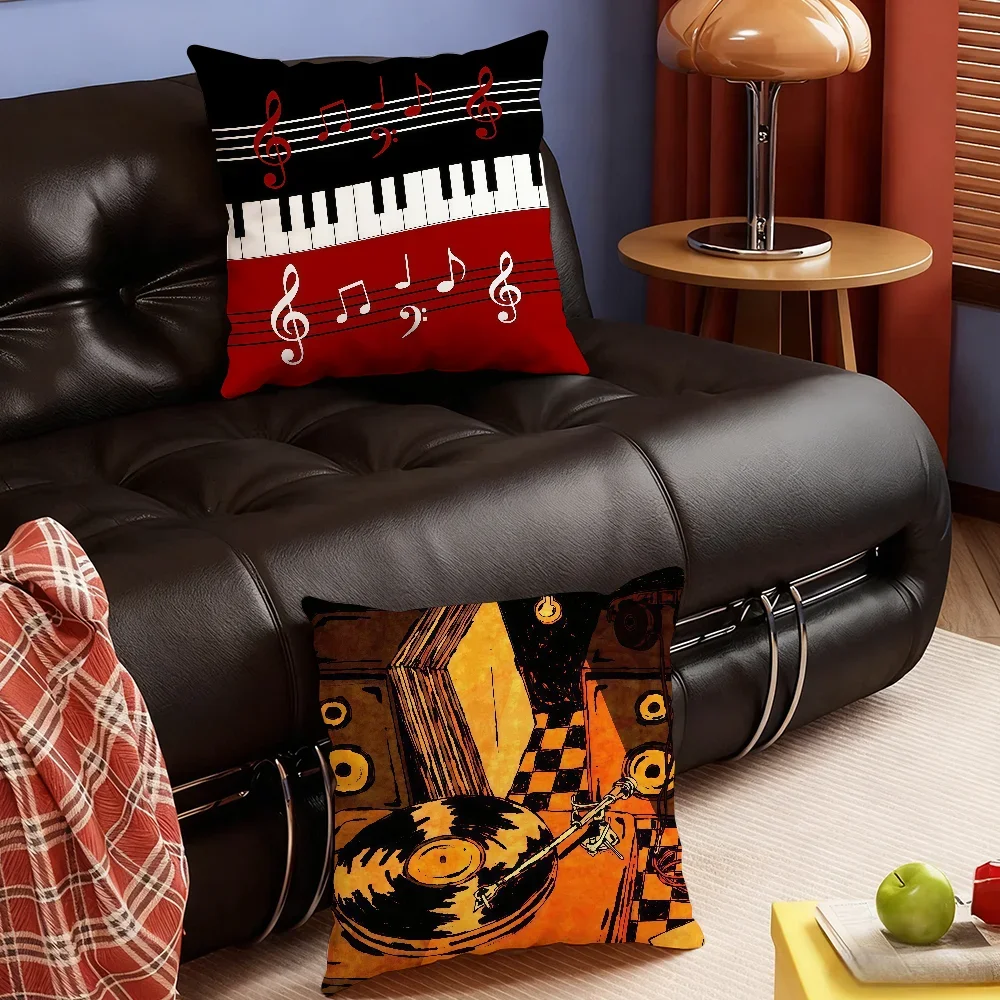Retro Cool Speaker Piano cushion cover Soft Smooth Hidden Zipper Washable Decorative Couch Office Housewarming Gift