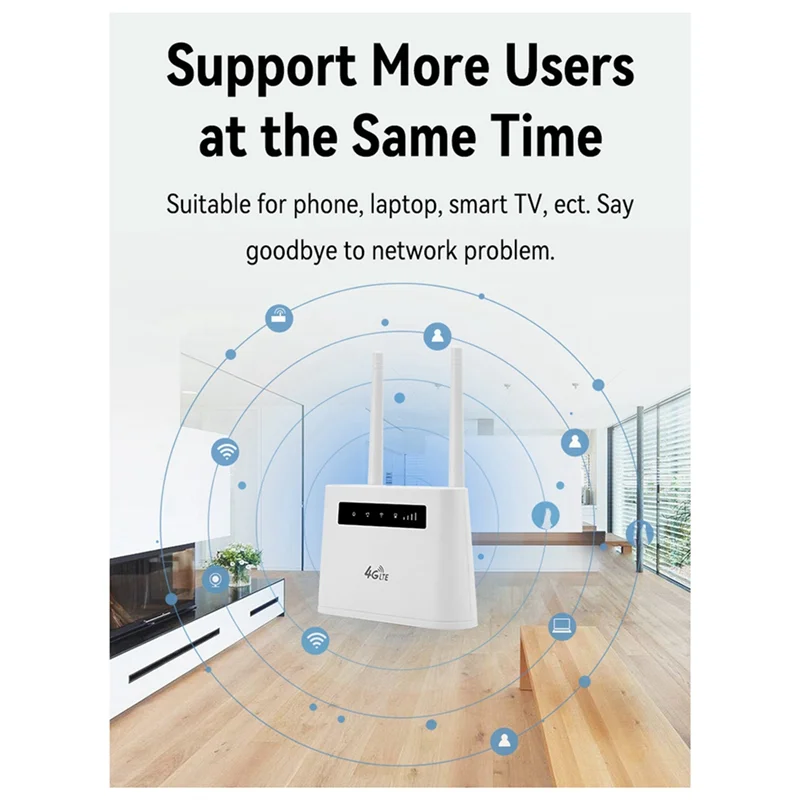 L72A-1 PCS ABS Wireless Card LTE Router Repeater 4G Sim Card Router Mobile Hotspot Share R102 For Home Office EU-Plug