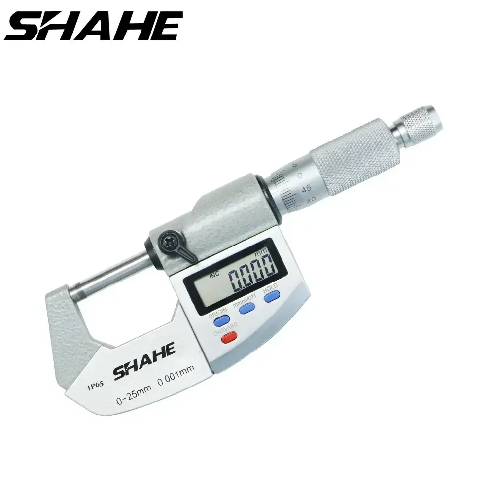 

SHAHE IP65 Digital Micrometer 0.001 mm Electronic Digital Outside Micrometer 0-25 mm